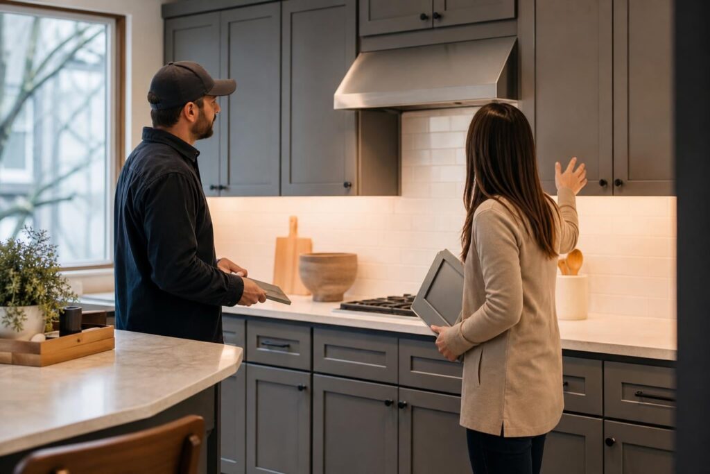 grey shaker cabinets