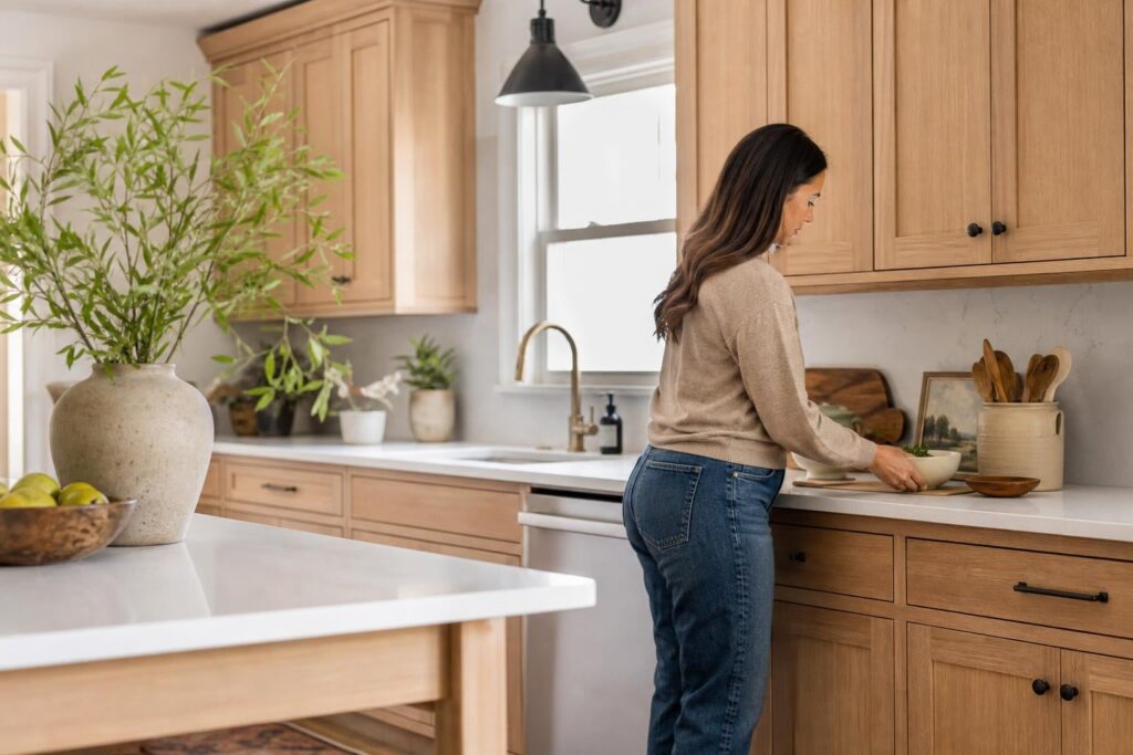 natural shaker cabinets